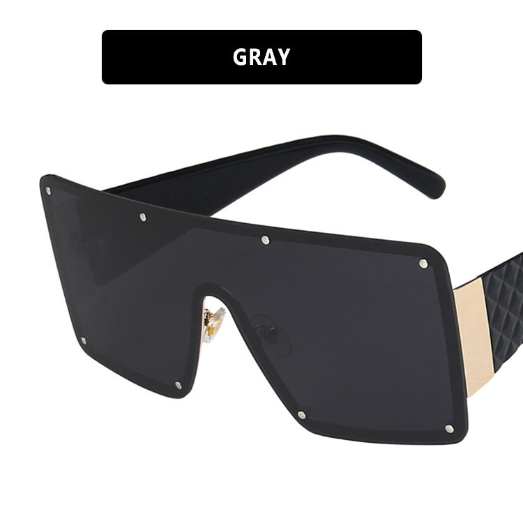 Damen geometrische Oversized-Sonnenbrille mit gradienten Gläsern Brehn