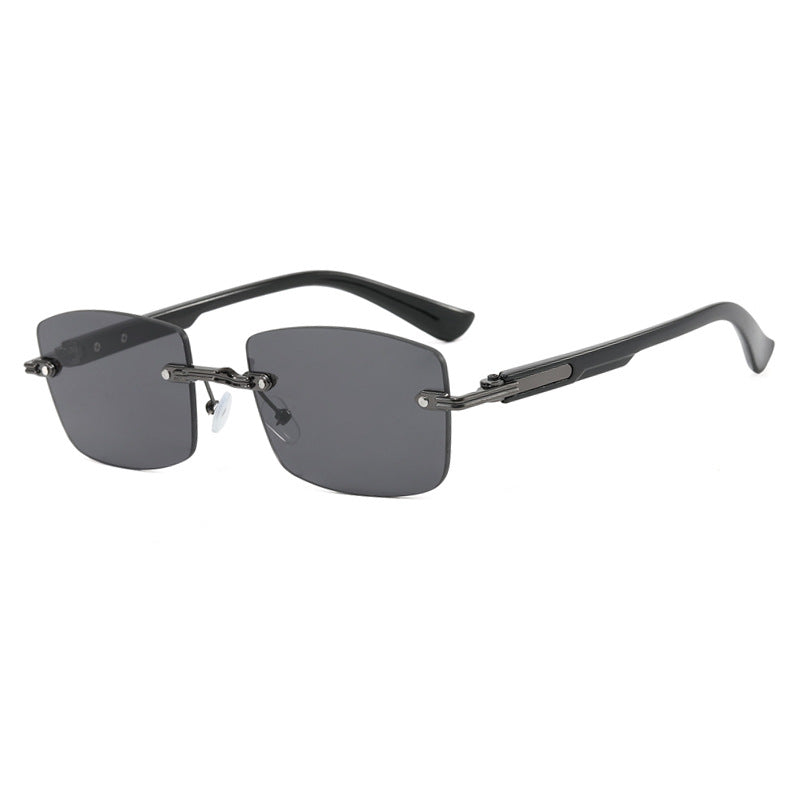 Damen quadratische Sonnenbrille mit Holzrahmen und gradienten Gläsern Brehn