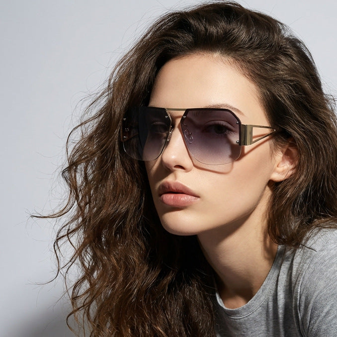 Damen oversized Sonnenbrille mit markantem Rahmen und sanften Farbverlauf Brehn