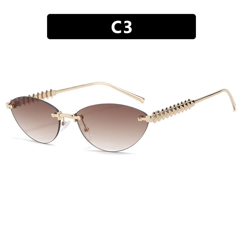 Damen Sonnenbrille im modernen, geometrischen Design mit stylishem Metallrahmen und UV-Schutz Brehn
