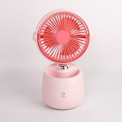 Damen tragbarer USB Tischventilator mit Touch-Steuerung und Lichteffekt Brehn