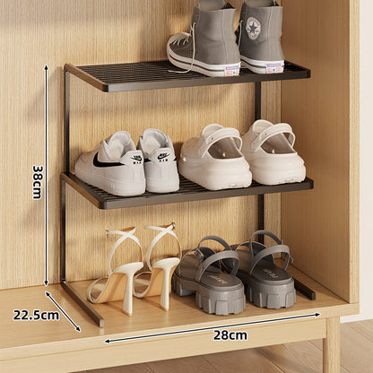 Kompakte Doppel-Schicht Verstellbare Schuhregal Erhöher für Schrank und Kleiderschrank