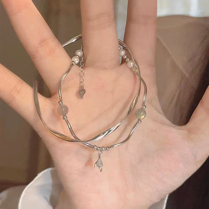 Elegante Silber Fisch Charm Armband Brehn