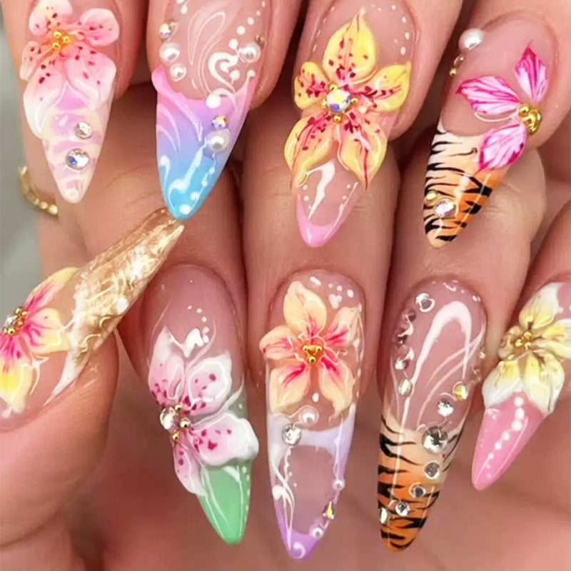 Premium Dekorative Press-On Nagelset Brehn