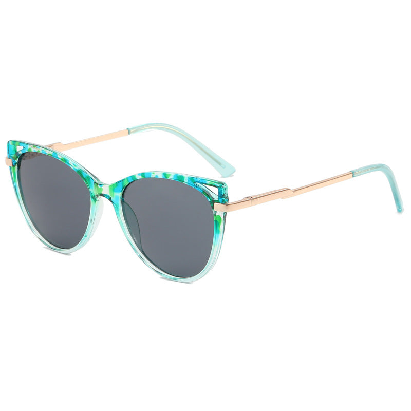 Damen trendige Katzenaugen Sonnenbrille mit verspiegelten Gläsern Brehn