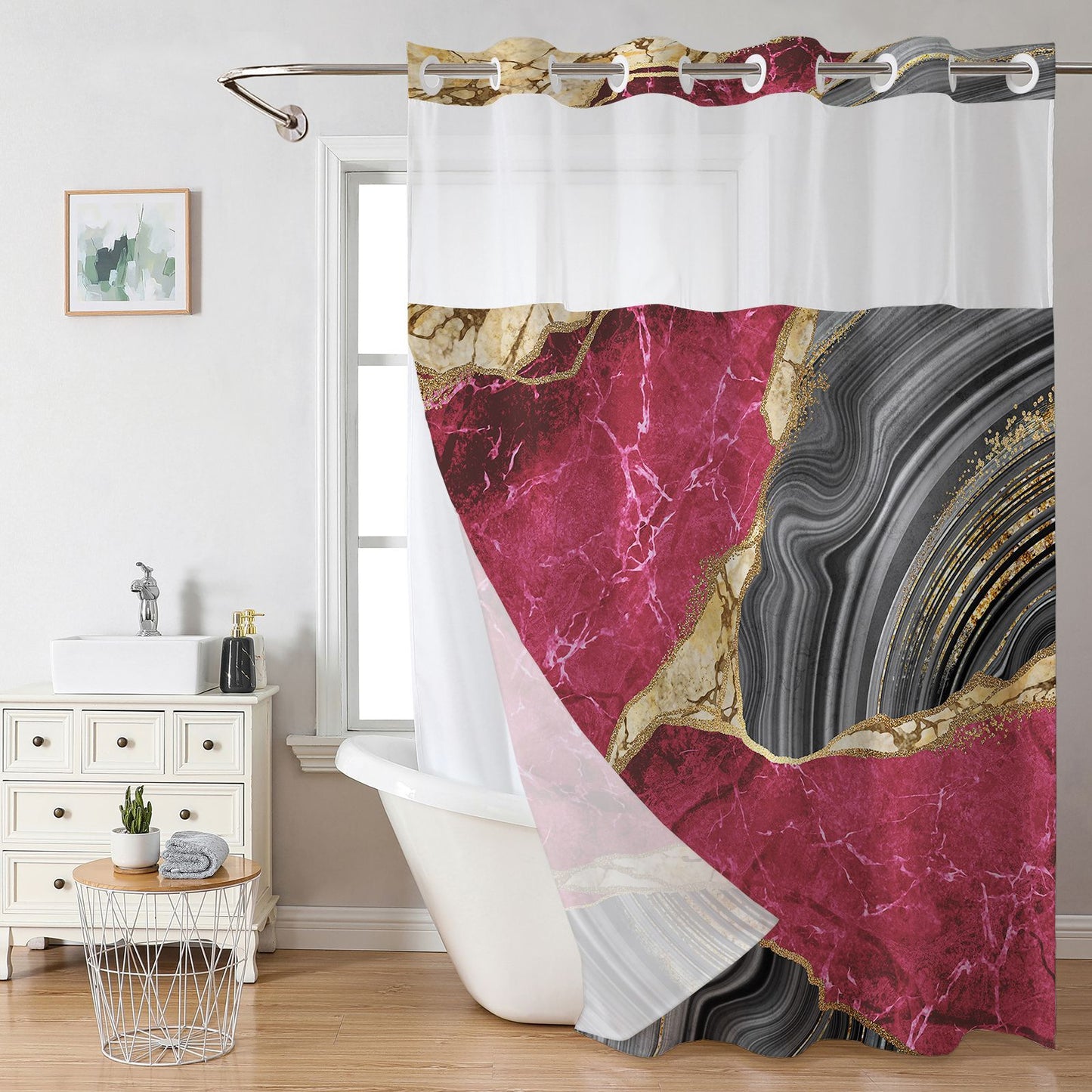 Elegante Marmor Design Duschvorhang Brehn