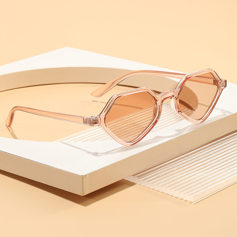 Damen Geometrische Design-Sonnenbrille mit verspiegelten Gläsern Brehn