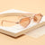 Damen Geometrische Design-Sonnenbrille mit verspiegelten Gläsern Brehn