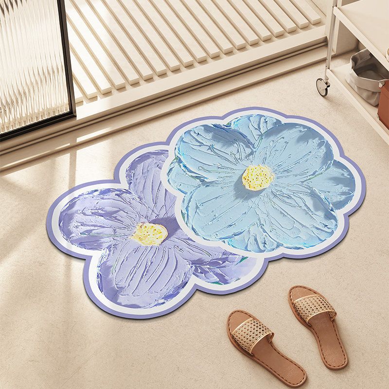 Blumenförmige Plüsch-Badematte Brehn
