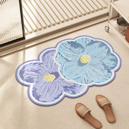 Blumenförmige Plüsch-Badematte Brehn