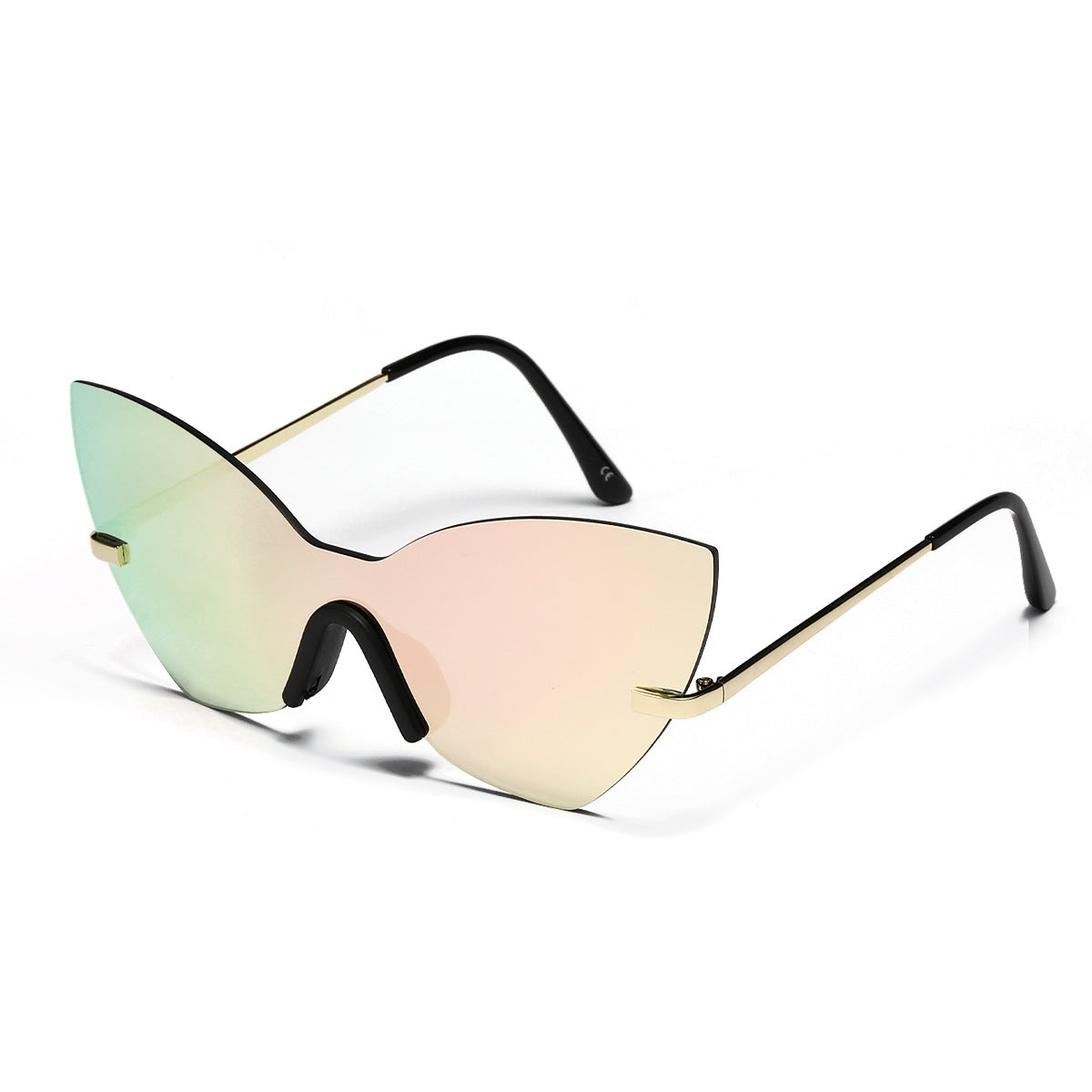 Damen extravagante Cat-Eye Sonnenbrille mit hochwertigem Metallrahmen Brehn