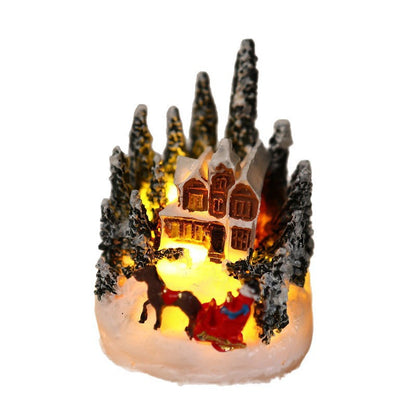 Beleuchtete Weihnachtsdorf-Szene Brehn