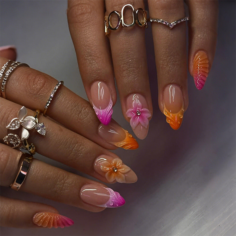 Blumenverzierte Press-On-Nagelset Brehn 1788495993