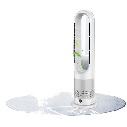 Turmventilator ohne Rotorblätter mit HEPA-Luftreiniger – Weitwinkel-Oszillation, mehrere Geschwindigkeiten, Schlaf- & Eco-Modus, leiser DC-Motor