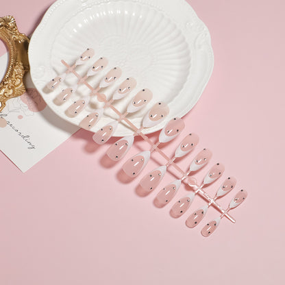 Elegantes florales Akzent Press-On Nagelset Brehn