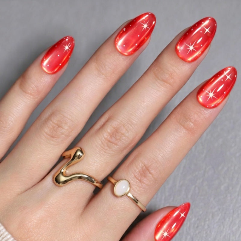 Glänzendes Stiletto-form Press-On Nagelset Brehn