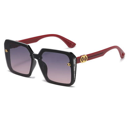 Luxe Übergroße Quadratische Rahmen Sonnenbrille