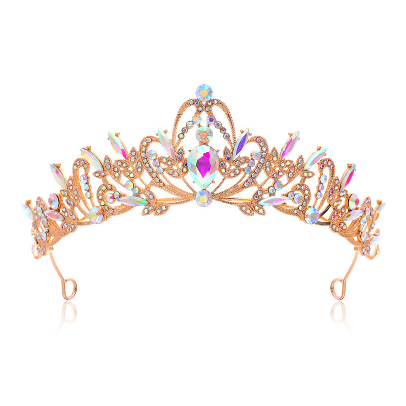 Damen Elegante Haarkrone mit filigranen Kristallverzierungen Brehn