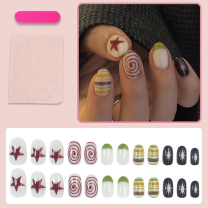 kreatives Kunstnagelset mit modernen geometrischen Designs Brehn