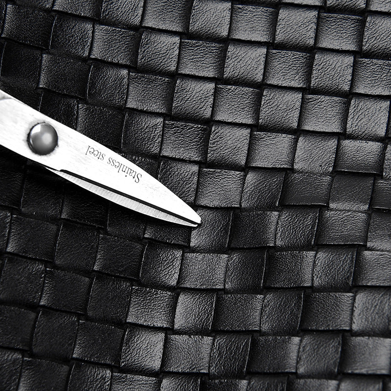 Woven Leather Weekend Duffle Brehn