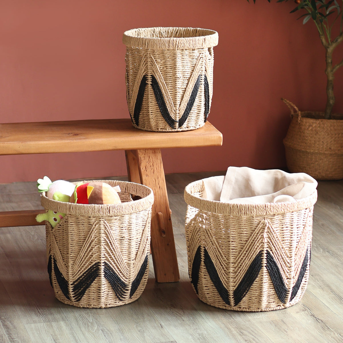Henkeltasche aus geflochtenem Naturmaterial Brehn
