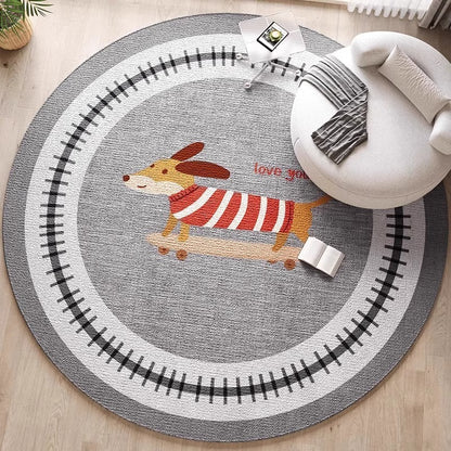 Dekorativer hundethemed Bereichsteppich für die Wohnkultur