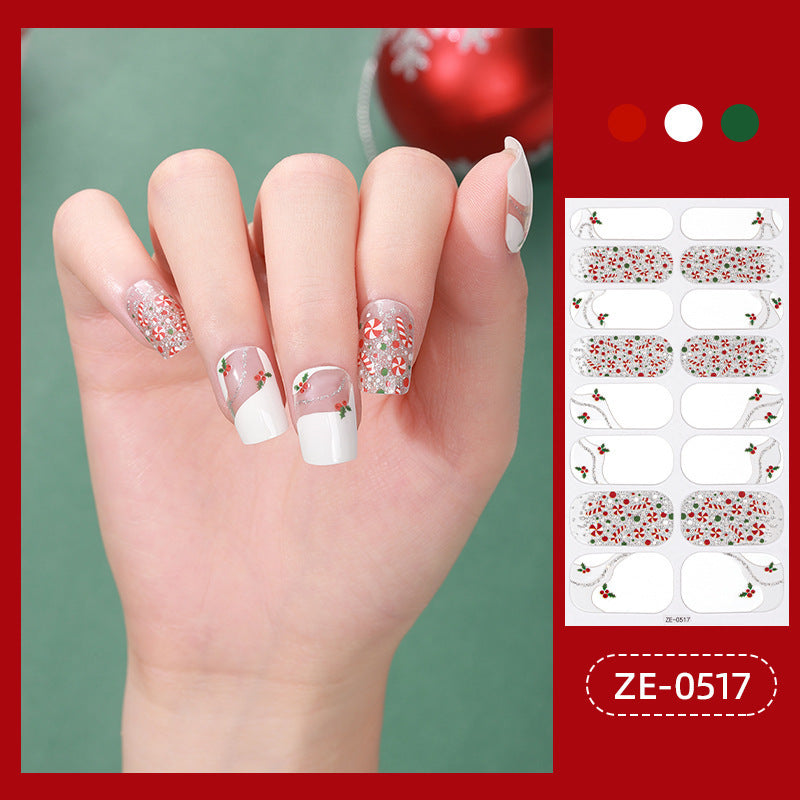 Festliche Nagelkunst Aufkleber
