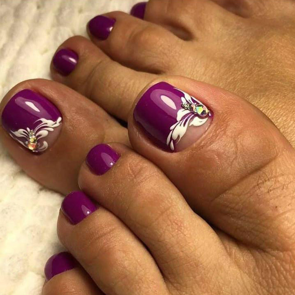 Fußnagelkunst mit Edlem Blüten-Design Brehn