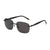 Damen futuristische Sonnenbrille mit filigranem Metallic-Rahmen Brehn