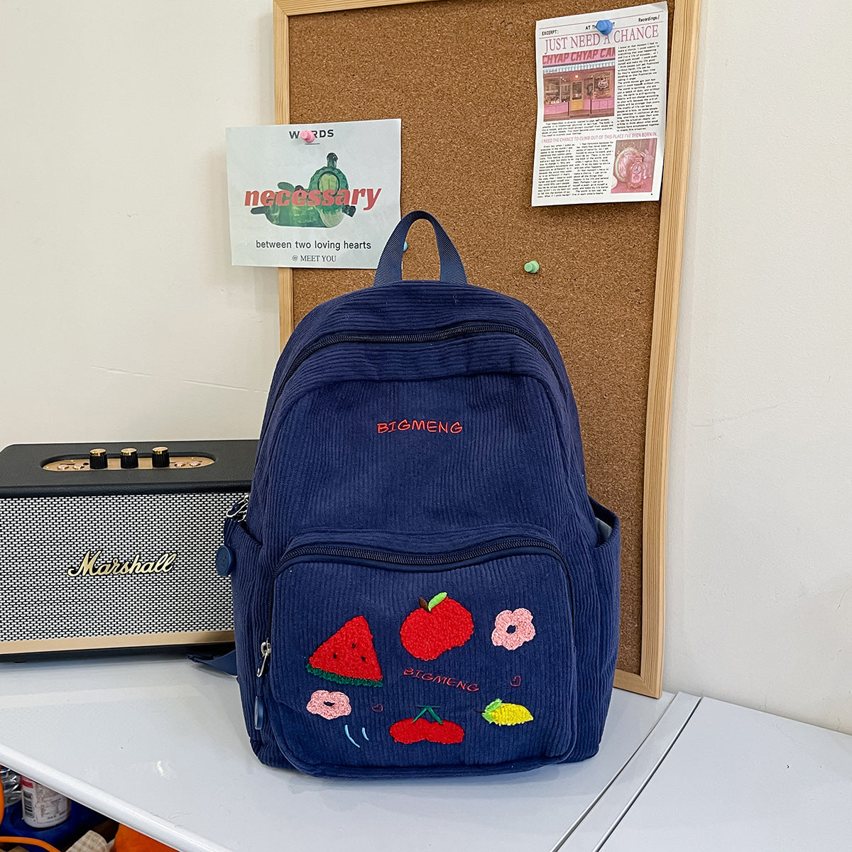 Stylische Bestickte Obstmuster Rucksack Brehn