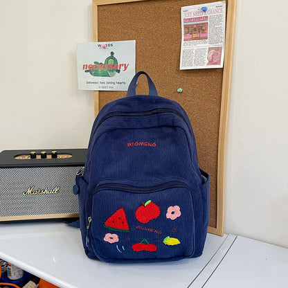 Stylische Bestickte Obstmuster Rucksack Brehn