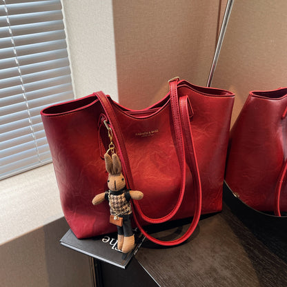 Elegante Leder Tragetasche Brehn