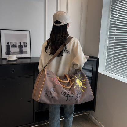 Spielerische Illustrierte Wochenend-Duffel-Tasche Brehn