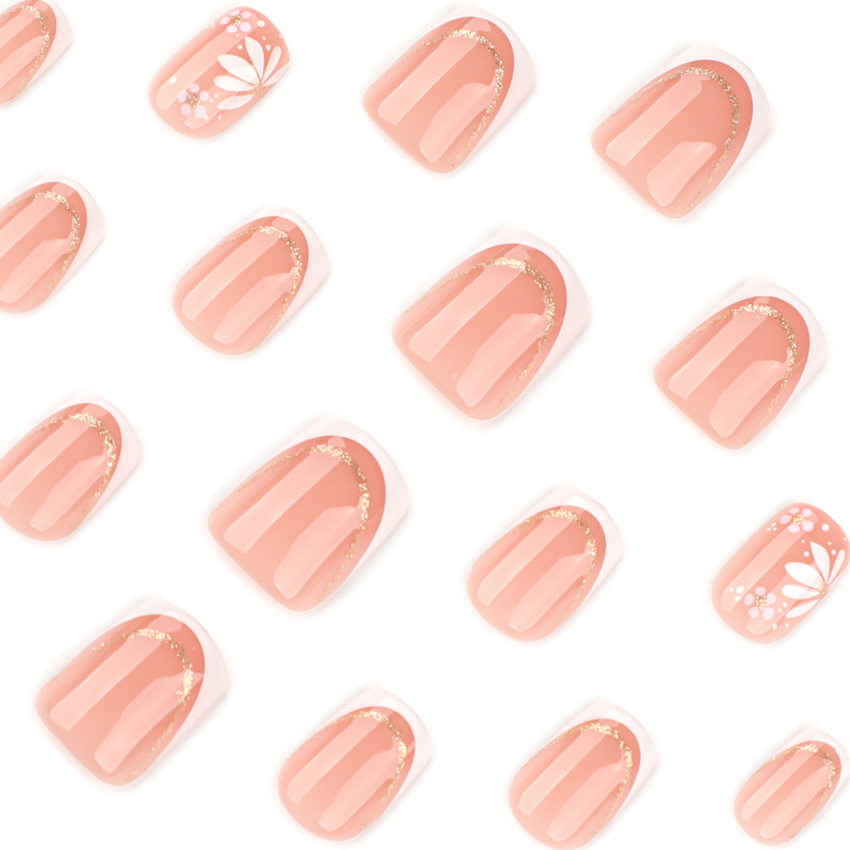 Kunstvolle Nagelverlängerungen mit floralem Design und eleganten Akzenten Brehn