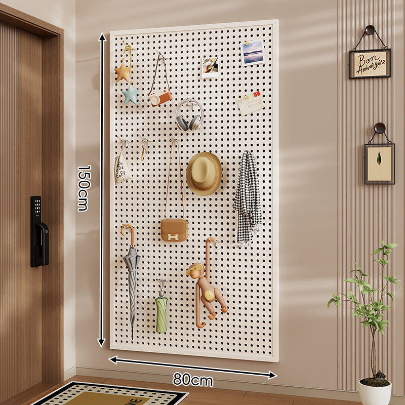 Wandmontierter großes perforiertes Metall-Lochplatte-Organizer-Panel für Eingangsbereich