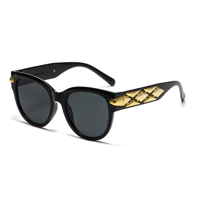 Damen Designer-Sonnenbrille mit innovativem, detailliertem Rahmen Brehn