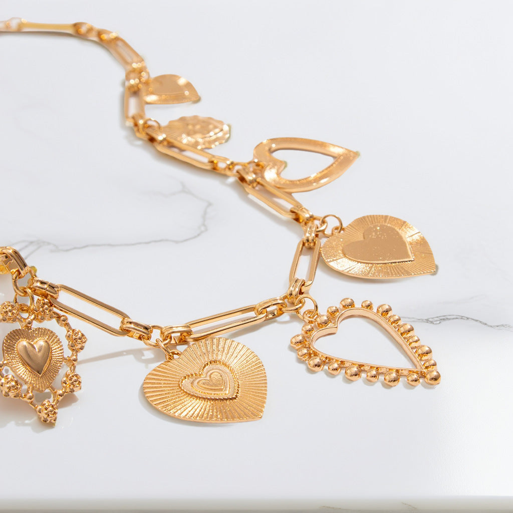 Brehn | Chunky Herz Charm Halskette