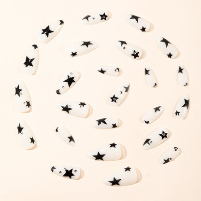 Star-Accent Stiletto Nagelkunst Extensions Brehn