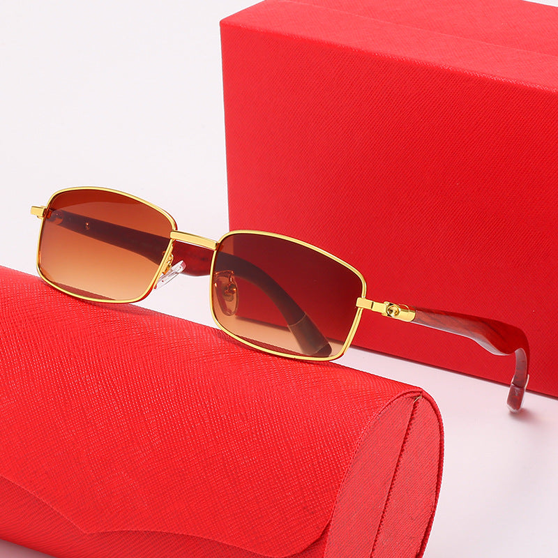 Damen modische Sonnenbrille mit luxuriösem Metallrahmen und UV-Schutz Brehn
