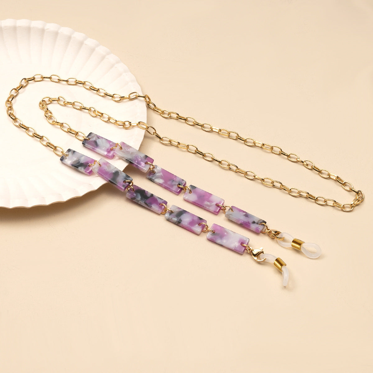 Chunky Abstract Pattern Eyewear Chain Brehn