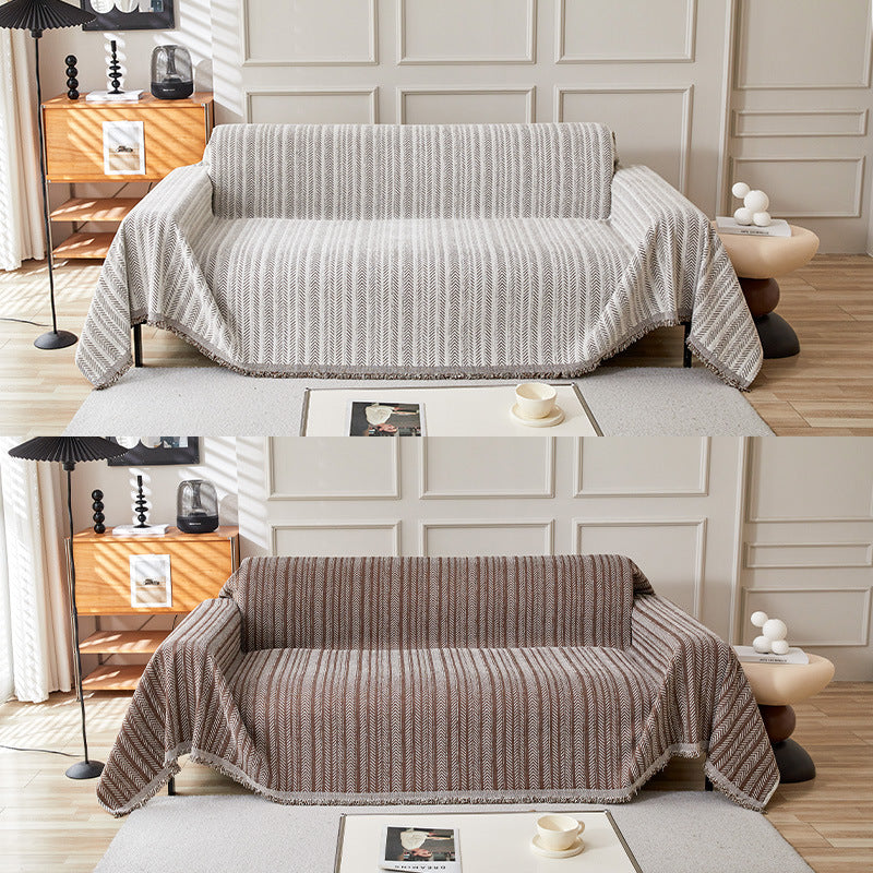 Gemütliche strukturierte Sofa-Wurfdecke