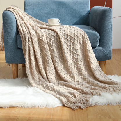 Kabelflecht-Fringe-Wurfdecke Brehn