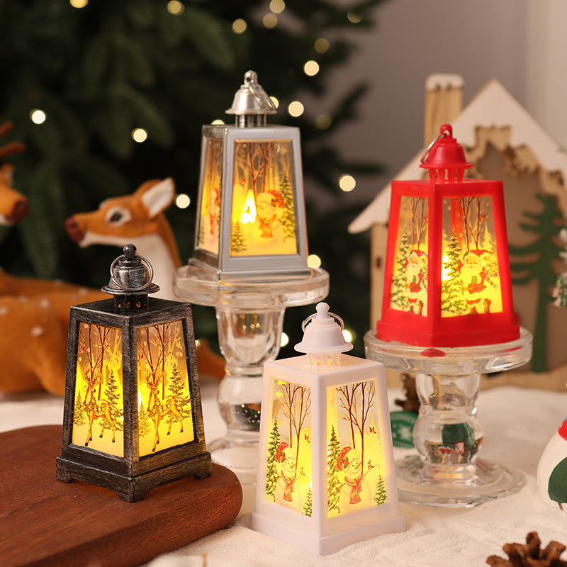 Dekorative Weihnachtslaterne mit Wintermotiven Brehn