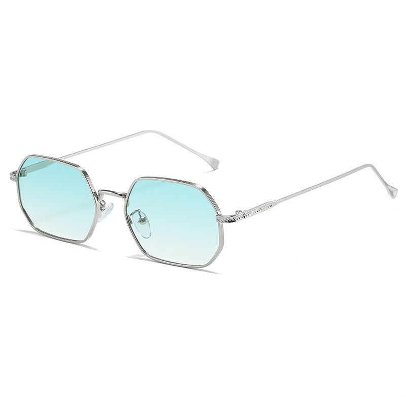 Damen Acht-Eckige Designer-Sonnenbrille mit hochwertigem Metallrahmen Brehn