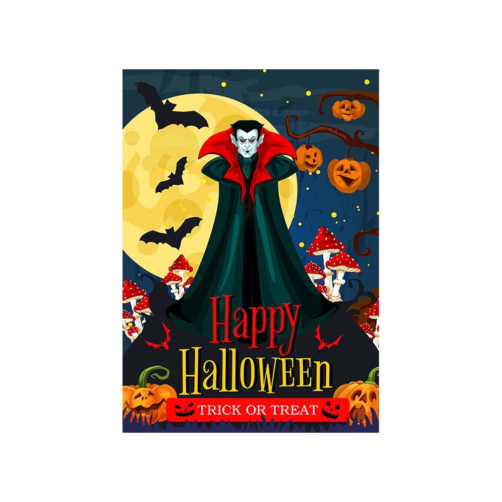 Halloween-Türposter mit großformatiger Grim-Reaper-Illustration und wiederverwendbarem PVC-Planenstoff