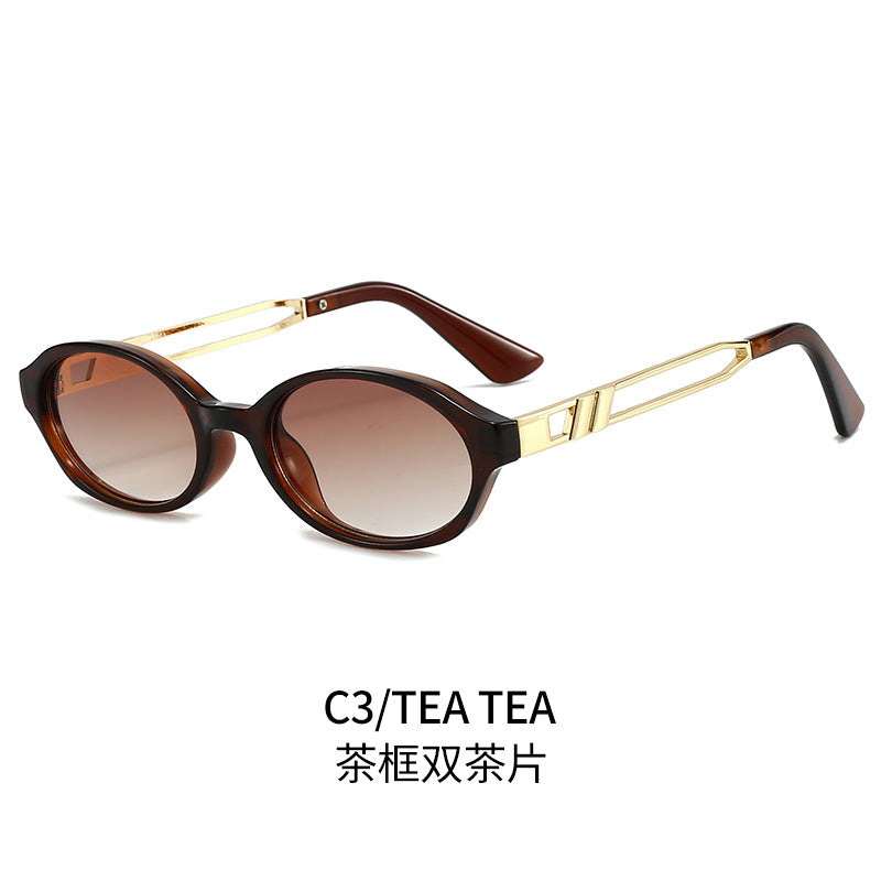 Damen Elegante Sonnenbrille im luxuriösen Schildpattdesign mit goldenen Metallakzenten Brehn