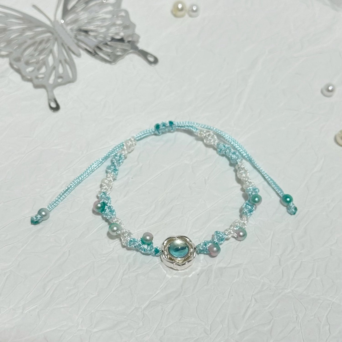 Verstellbares Floral Charm Armband Brehn