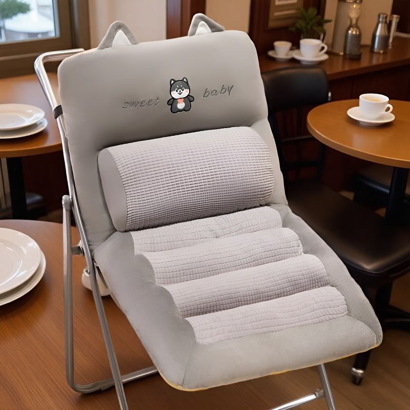 Plüsch Sitzauflage mit ergonomischer Rückenstütze Brehn