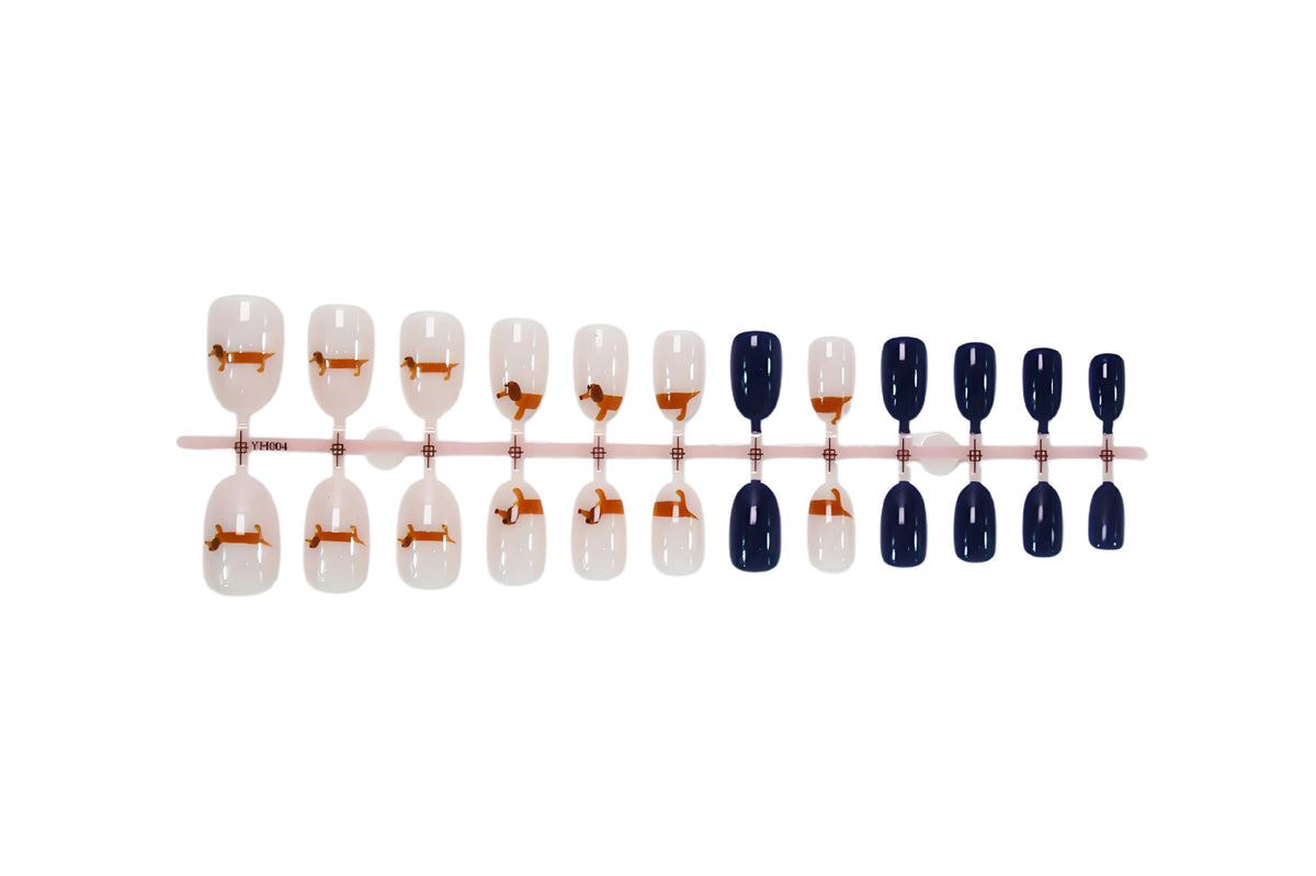 Kunstnagelset mit kreativen Tiermotiven und eleganten Akzenten Brehn