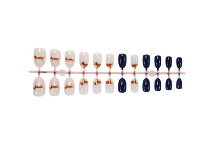 Kunstnagelset mit kreativen Tiermotiven und eleganten Akzenten Brehn